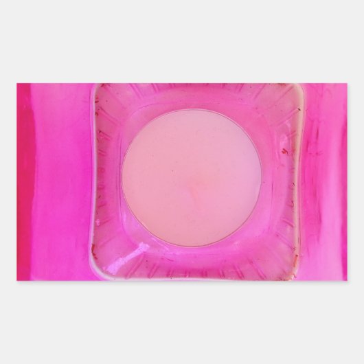 キャンドルスイートピンク愛キャンドルライト 長方形シール (正面)