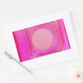 キャンドルスイートピンク愛キャンドルライト 長方形シール (封筒)