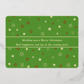 キャンドルスタークリスマスグリーティングフォイルカード 箔シーズンカード (裏面)