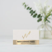 キャンドルスティック素材 | 財務 | 金ゴールドトリム 名刺 (スタンド正面)