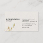 キャンドルスティック素材 | 財務 | 金ゴールドトリム 名刺 (裏面)