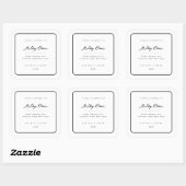 キャンドルステッカー事業用製品ラベルJARブランディング スクエアシール (シート)