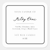 キャンドルステッカー 業務用 製品ラベル 瓶 ブランディング スクエアシール (正面)