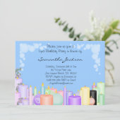 キャンドルスパバースデーパーティ招待状 招待状 (スタンド正面)