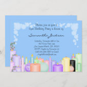 キャンドルスパバースデーパーティ招待状 招待状 (正面/裏面)