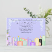 キャンドルスパブライドブライダルシャワー招待状 招待状 (スタンド正面)