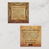 キャンドルスペルの指示 スクエア名刺 (正面/裏面)