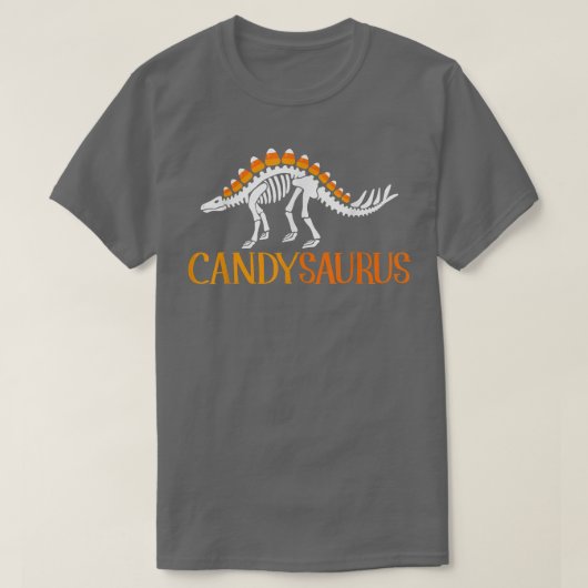 キャンドルスレイジーハロウィーンの仮装おもしろい恐竜 Tシャツ (デザイン正面)