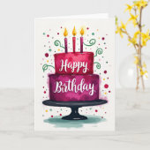 キャンドルスワール 誕生日カード カード (黄色い花)