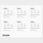 キャンドルセーフティラベルと気に教示シール スクエアシール (シート)