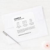 キャンドルセーフティラベルと気に教示シール スクエアシール (封筒)