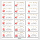 キャンドルトレイクリスマスホリデー住所 シール (シート)