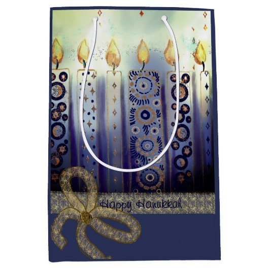 キャンドルハッエレガントプハヌカー ミディアムペーパーバッグ (正面)