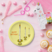 キャンドルハッピーバースデー紙プレート ペーパープレート (パーティー)
