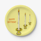キャンドルハッピーバースデー紙プレート ペーパープレート (正面)
