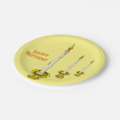 キャンドルハッピーバースデー紙プレート ペーパープレート (アングル)