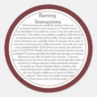 キャンドルバー警告ニングのラベル ラウンドシール