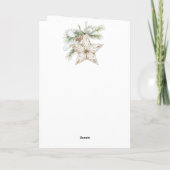 キャンドルパインコーンポーランドクリスマス シーズンカード (裏面)