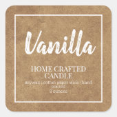 キャンドルパーソナライズされたラベルクラフト背景シール スクエアシール (正面)