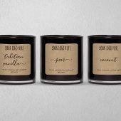 キャンドルパーソナライズされたラベルクラフト背景シール スクエアシール