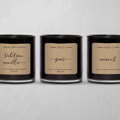 キャンドルパーソナライズされたラベルクラフト背景シール スクエアシール