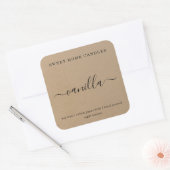 キャンドルパーソナライズされたラベルクラフト背景シール スクエアシール (封筒)