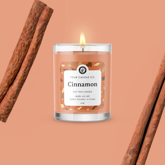 キャンドルパーソナライズされたラベル – カスタマイズ可能なシール スクエアシール