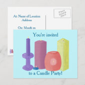 キャンドルパーティの招待状ポストカード インビテーションポストカード (正面/裏面)