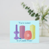 キャンドルパーティの招待状ポストカード インビテーションポストカード (スタンド正面)