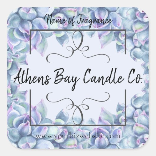 キャンドルビジネスラベル スクエアシール (正面)