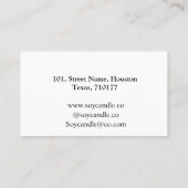 キャンドルビジネス会社のWebサイトのEメールの日付を追加 名刺 (裏面)