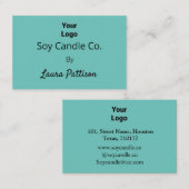 キャンドルビジネス会社のWebサイトのEメールの日付を追加 名刺 (正面/裏面)