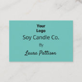 キャンドルビジネス会社のWebサイトのEメールの日付を追加 名刺 (正面)