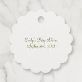 キャンドルビーフウッドランドベビーシャワーメッセージカード フェイバータグ (裏面)