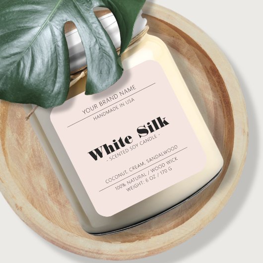 キャンドルピモダンンク製品包装ラベル スクエアシール