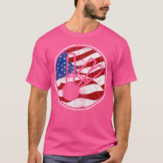 キャンドルピンボーリングアメリカ国旗キャンドルピンボーリング Tシャツ