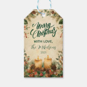 キャンドルピ素朴ネコーンクリスマス ギフトタグ (正面)