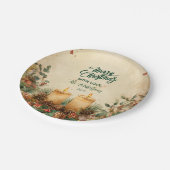 キャンドルピ素朴ネコーンクリスマス ペーパープレート (アングル)