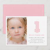 キャンドルファースト誕生日招待状 招待状 (正面/裏面)