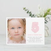 キャンドルフィフス誕生日招待状 招待状 (スタンド正面)