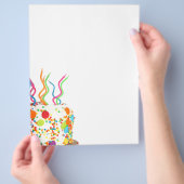 キャンドルフライヤー渦巻形の付きかわいいケーキ チラシ (手)