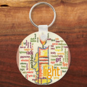 キャンドルフレイムワードクラウドアートプリント キーホルダー (正面)