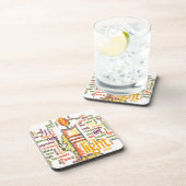 キャンドルフレイムワードクラウドアートプリント コースター (右側)