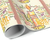 キャンドルフレイムワードクラウドアートプリント ラッピングペーパー (ロールコーナー)