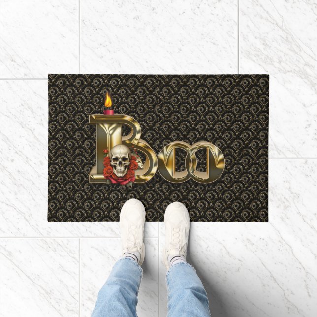 キャンドルブハロウィーンフォーマット ドアマット (室内)