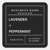 キャンドルプロダクトラベルデザイン スクエアシール (正面)