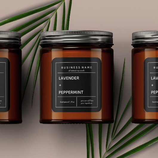 キャンドルプロダクトラベルデザイン スクエアシール