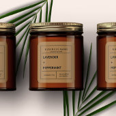 キャンドルプロダクトラベルデザイン スクエアシール