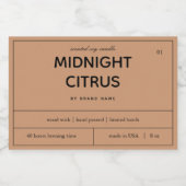 キャンドルプロダクトラベルデザイン フードラベル (シングルラベル)