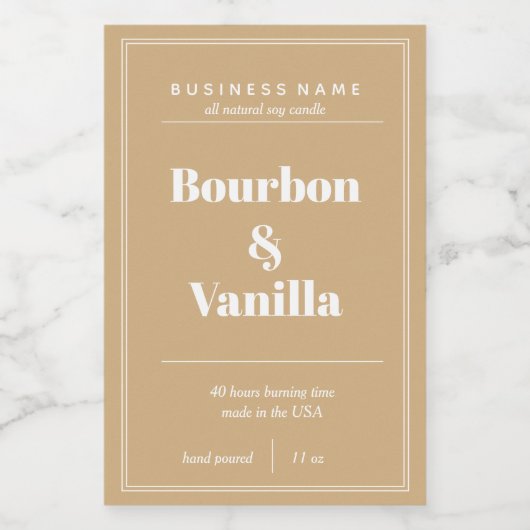 キャンドルプロダクトラベルデザイン フードラベル (シングルラベル)